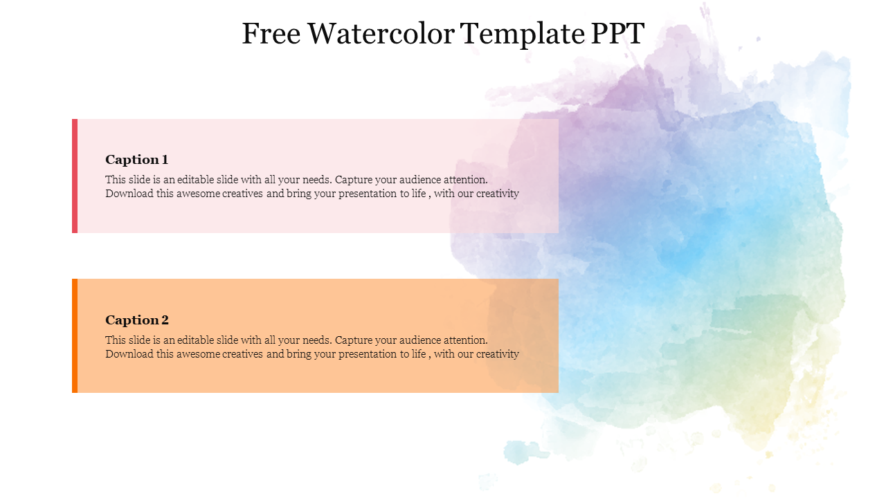 Free Watercolor Template PPT